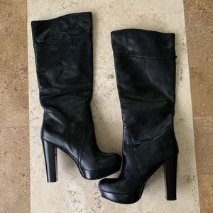 Leather boots